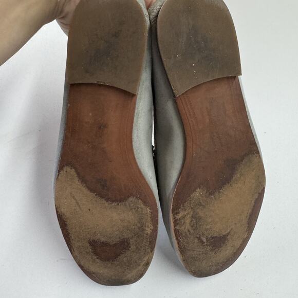 Sam Edelman Shoes Womens Size 8 Gray Suede Loafers Loraine Bit Slip On Flats - Picture 6 of 12